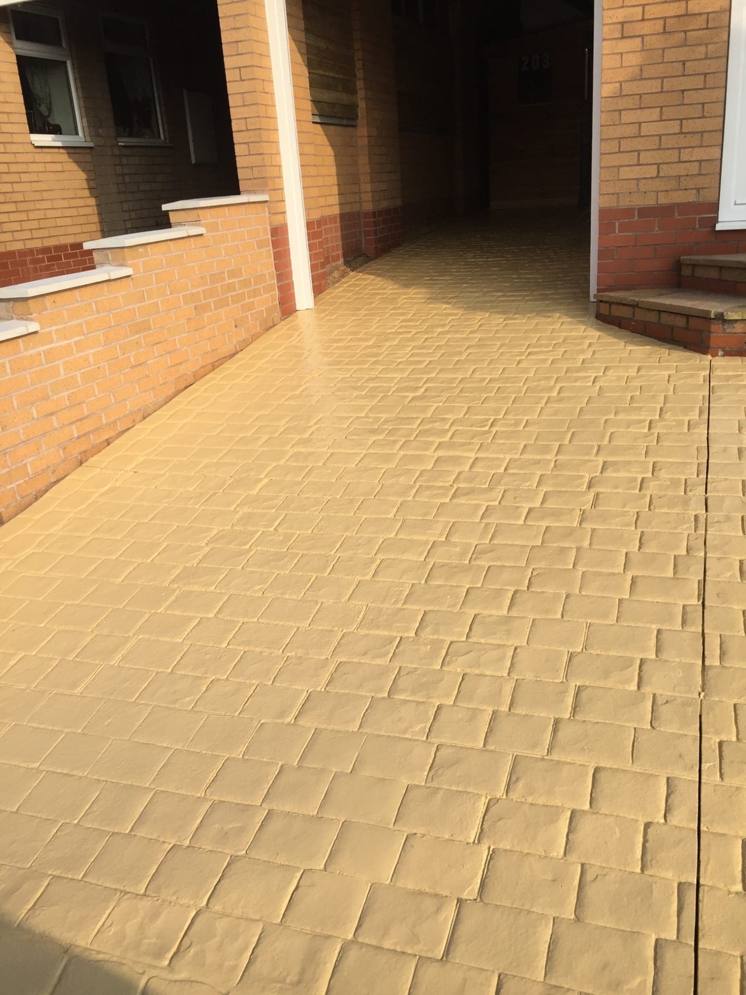 Gold Block Paving Driveway